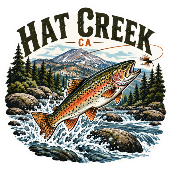 Hat Creek California – Rainbow Trout Sticker
