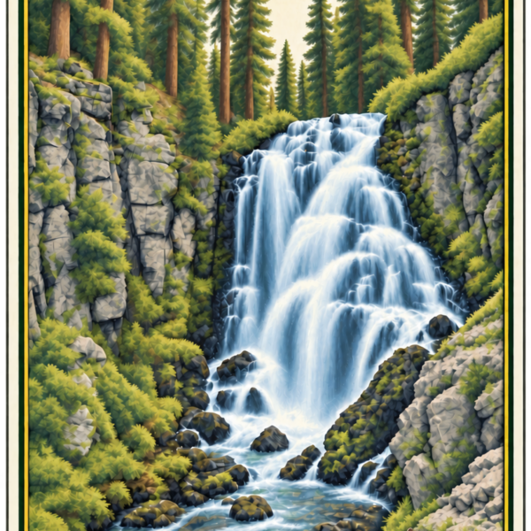 Kings Creek Falls – Lassen Volcanic National Park Sticker