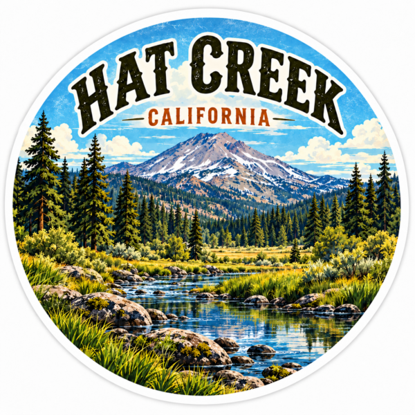 Hat Creek California – Lassen Mountain Sticker